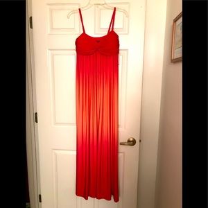Women’s orange ombré dress